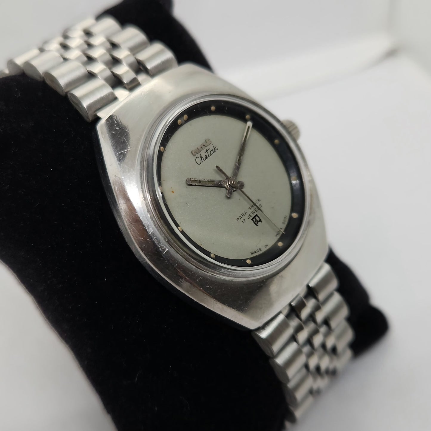 Vintage Original HMT Chetak Hand Winding 17 Jewels Grey Face Men's Wrist Watch OG306