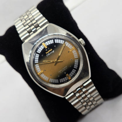 Vintage Original HMT Chirag Hand Winding 17 Jewels Gold Face Men's Wrist Watch OG308