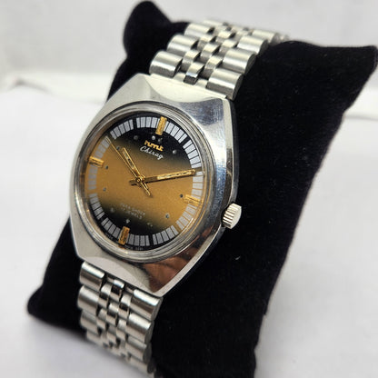 Vintage Original HMT Chirag Hand Winding 17 Jewels Gold Face Men's Wrist Watch OG308