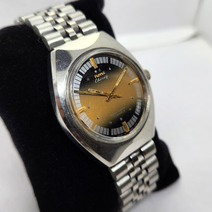 Vintage Original HMT Chirag Hand Winding 17 Jewels Gold Face Men's Wrist Watch OG308