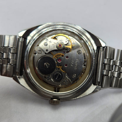 Vintage Original HMT Chirag Hand Winding 17 Jewels Gold Face Men's Wrist Watch OG308