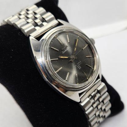 Vintage Original HMT Kohinoor Hand Winding 17 Jewels Black Face Men's Wrist Watch OG309