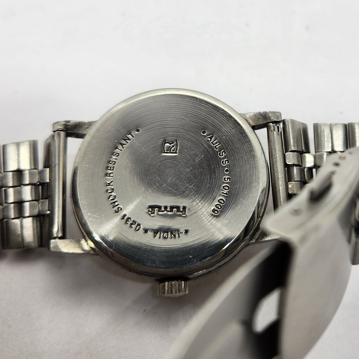 Vintage Original HMT Akash Hand Winding 17 Jewels Gold Face Men's Wrist Watch OG311