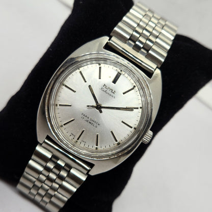 Vintage Original HMT Kohinoor Hand Winding 17 Jewels Silver Face Men's Wrist Watch OG313