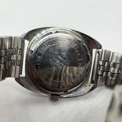 Vintage Original HMT Kohinoor Hand Winding 17 Jewels Silver Face Men's Wrist Watch OG313