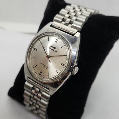 Vintage Original HMT Avinash Hand Winding 17 Jewels Silver Face Men's Wrist Watch OG314
