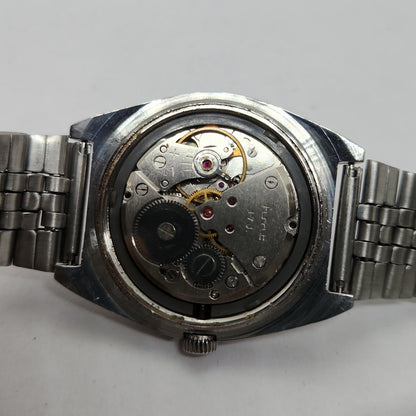 Vintage Original HMT Avinash Hand Winding 17 Jewels Silver Face Men's Wrist Watch OG314