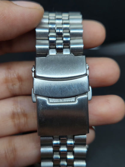 Vintage Ricoh R31 Automatic Blue Face New Bracelet 21 Jewels Day Date Men's Wrist Watch AS01