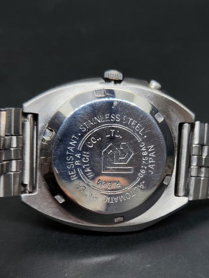 Vintage Ricoh R31 Automatic Black Face New Bracelet 21 Jewels Day Date Men's Wrist Watch AS02