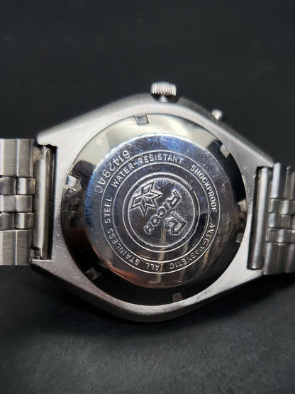 Vintage Ricoh R31 Automatic Blue Face New Bracelet 21 Jewels Day Date Men's Wrist Watch AS03