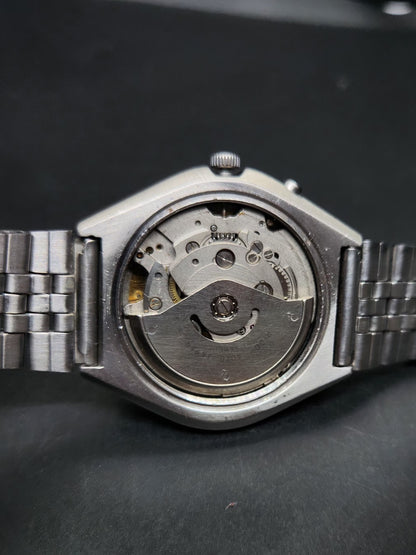 Vintage Ricoh R31 Automatic Blue Face New Bracelet 21 Jewels Day Date Men's Wrist Watch AS03
