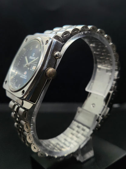 Vintage Ricoh R31 Automatic Blue Face New Bracelet 21 Jewels Day-Date Men's Wrist Watch AS04