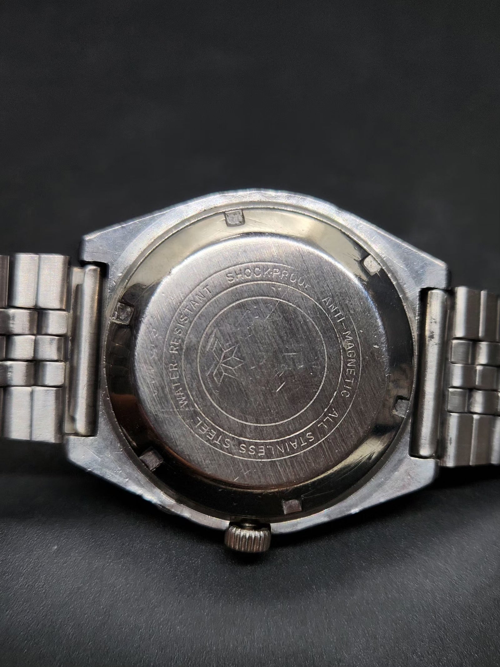 Vintage Ricoh R31 Automatic Red Face New Bracelet 21 Jewels Day-Date Men's Wrist Watch AS05