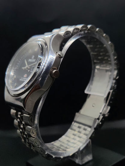 Vintage Ricoh R31 Automatic Black Face New Bracelet 21 Jewels Day-Date Men's Wrist Watch AS06