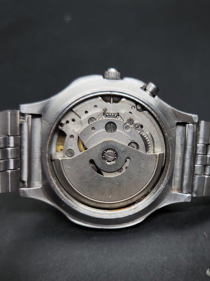 Vintage Ricoh R31 Automatic Black Face New Bracelet 21 Jewels Day-Date Men's Wrist Watch AS06