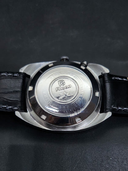 Vintage Ricoh R31 Automatic White Face New Strap 21 Jewels Day-Date Men's Wrist Watch AS14