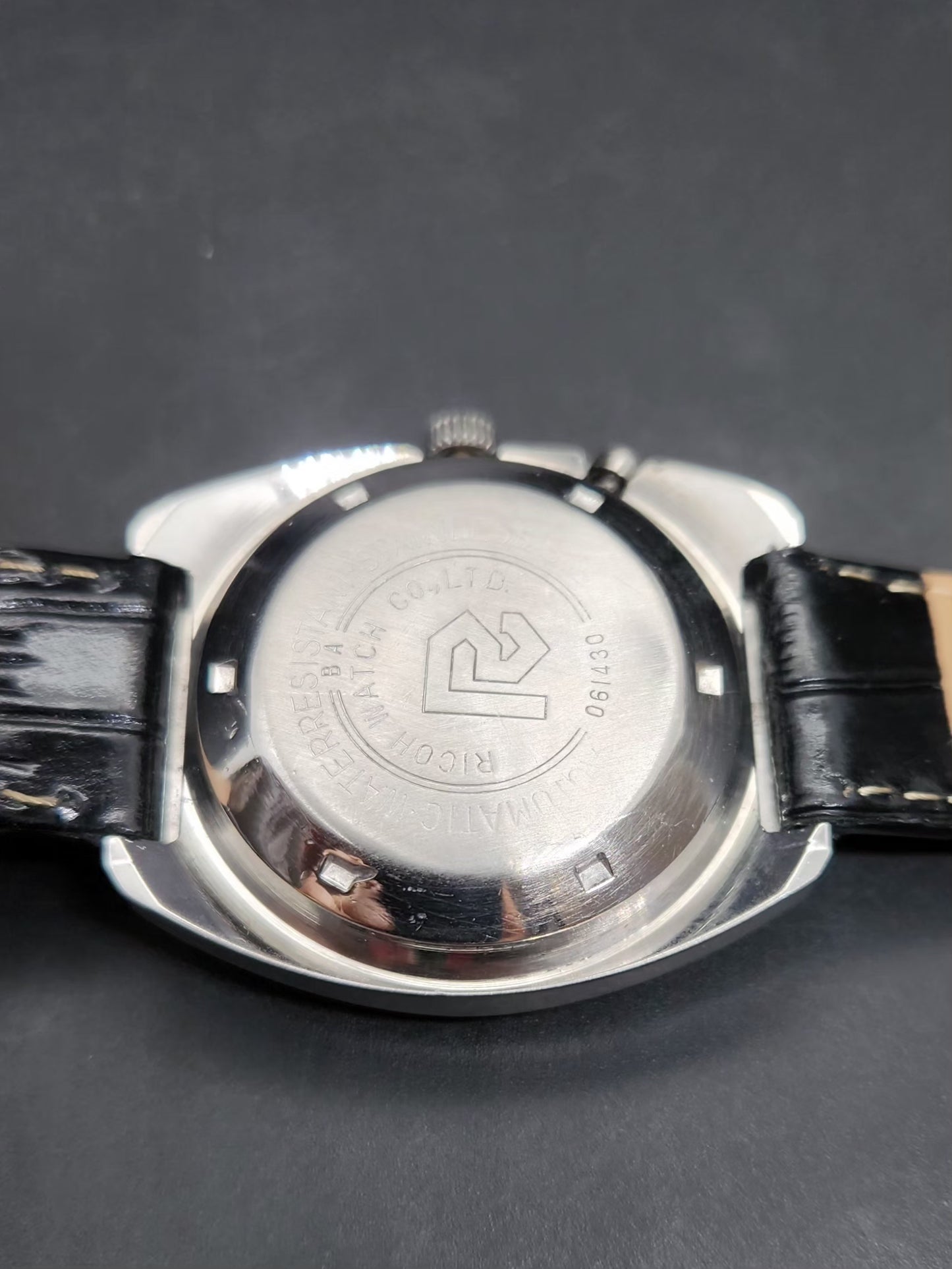 Vintage Ricoh R31 Automatic White Face New Strap 21 Jewels Day-Date Men's Wrist Watch AS20