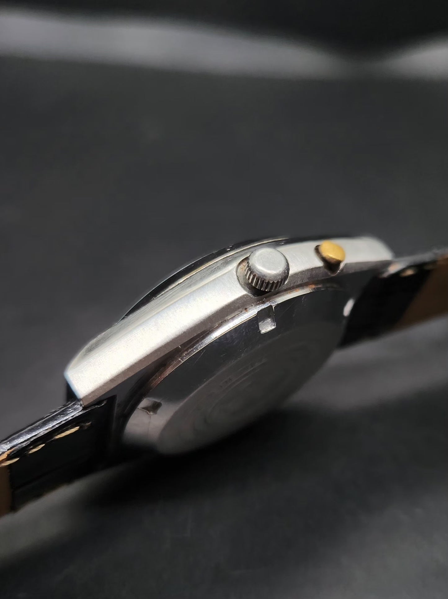 Vintage Ricoh R31 Automatic Blue Face New Strap 21 Jewels Day-Date Men's Wrist Watch AS21