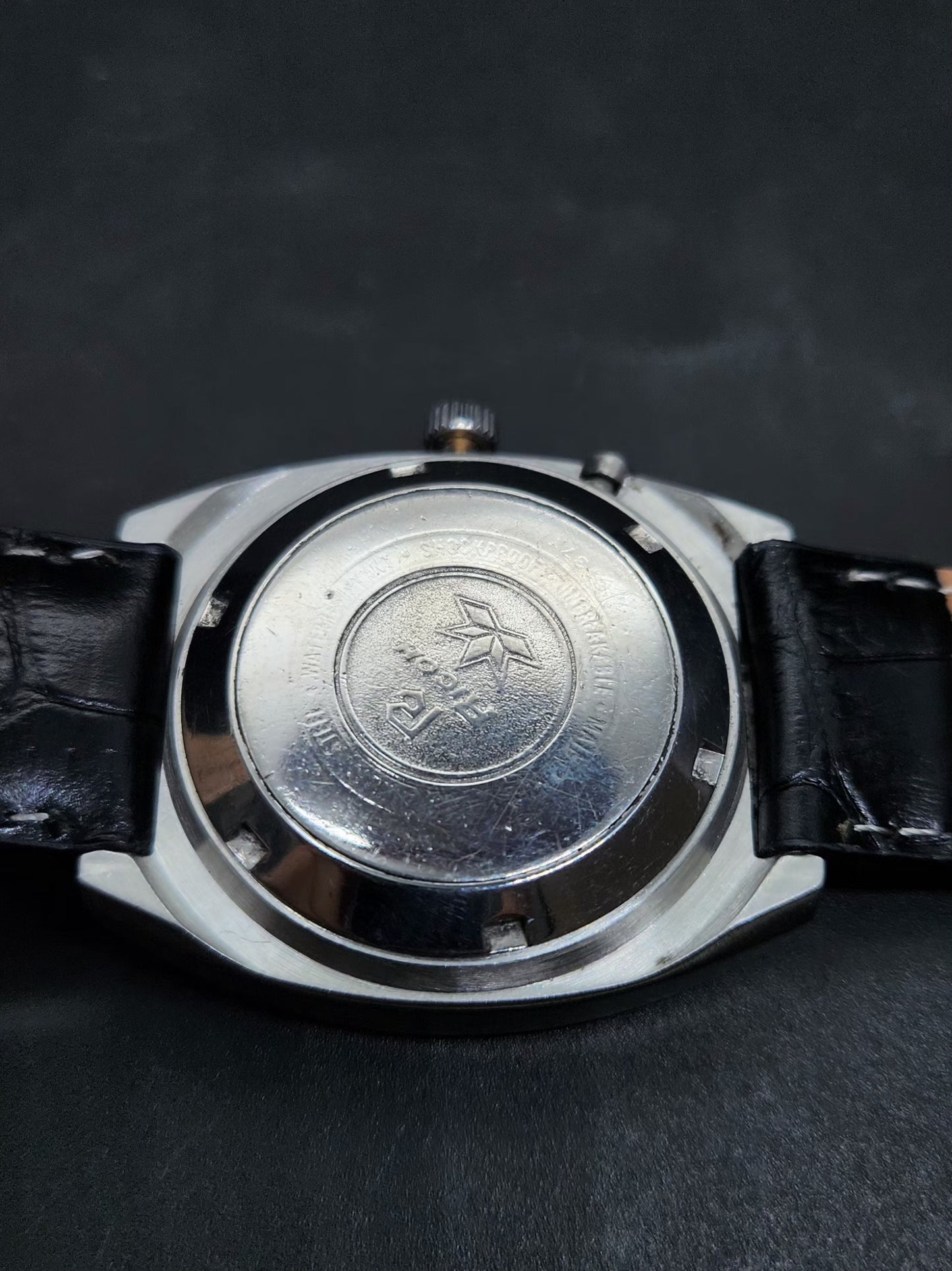 Vintage Ricoh R31 Automatic Silver Face New Strap 21 Jewels Day-Date Men's Wrist Watch AS22