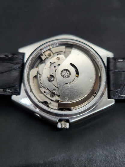 Vintage Ricoh R31 Automatic Blue Face New Strap 21 Jewels Day-Date Men's Wrist Watch AS27