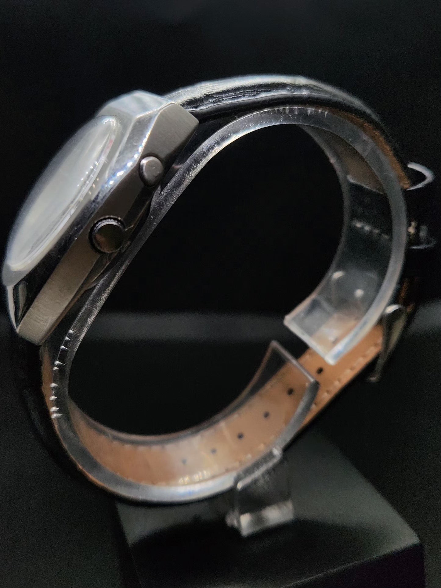 Vintage Ricoh R31 Automatic White Face New Strap 21 Jewels Day-Date Men's Wrist Watch AS30