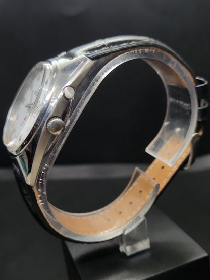 Vintage Ricoh R31 Automatic White Face New Strap 21 Jewels Day-Date Men's Wrist Watch AS31