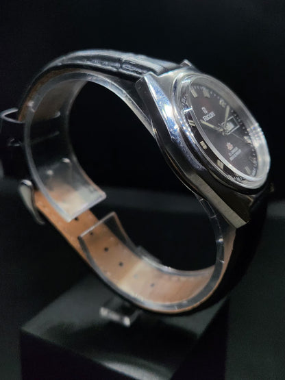 Vintage Ricoh R31 Automatic Brown Face New Strap 21 Jewels Day-Date Men's Wrist Watch AS32