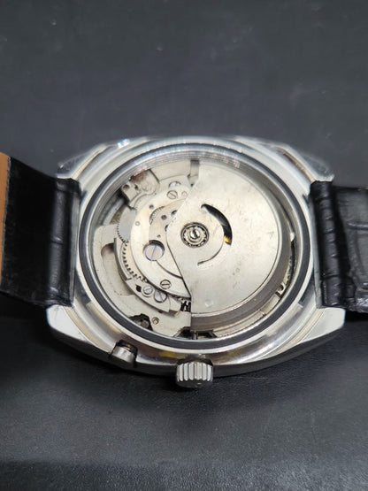 Vintage Ricoh R31 Automatic Green Face New Strap 21 Jewels Day-Date Men's Wrist Watch AS35