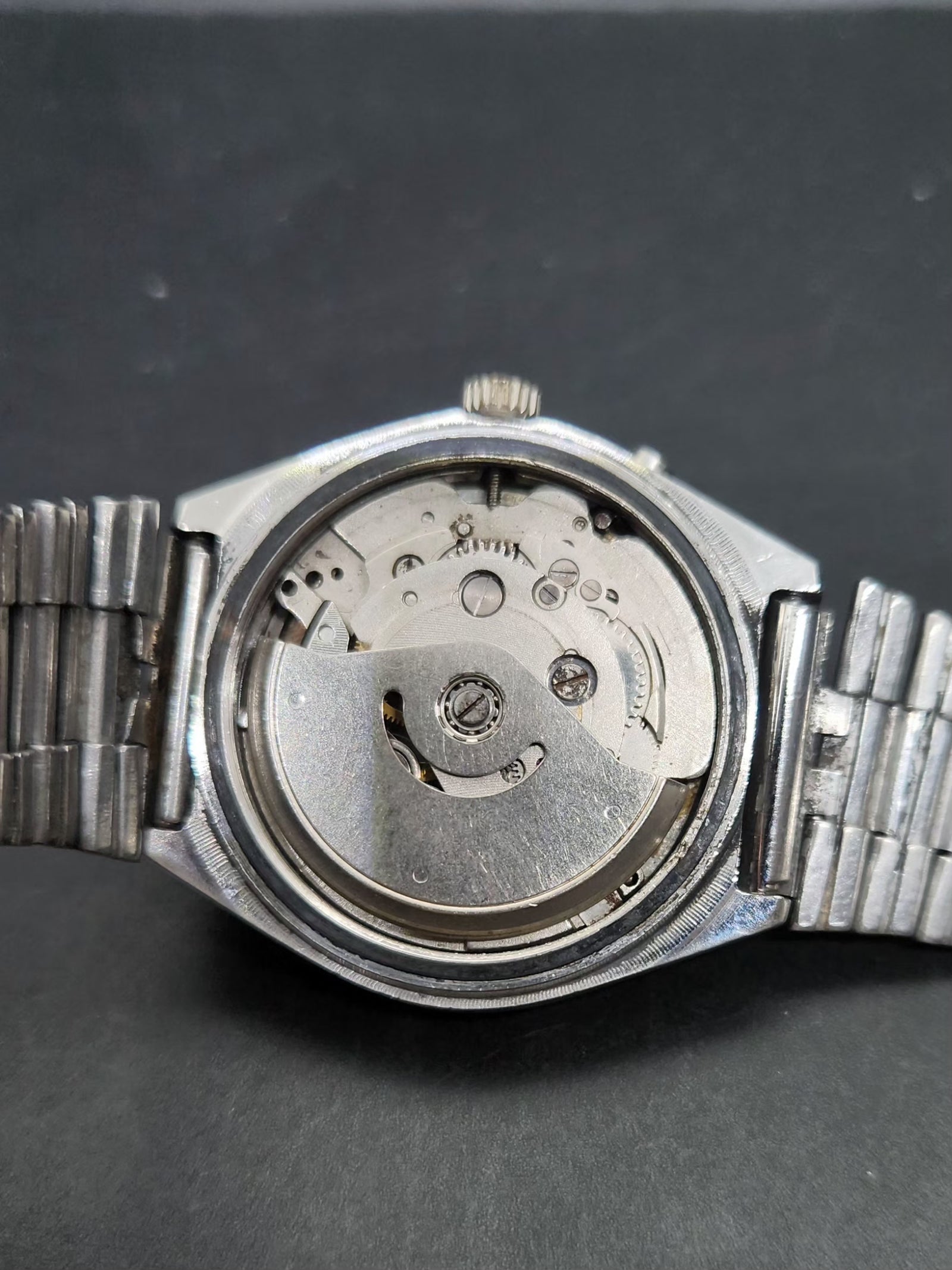 Vintage Ricoh R31 Automatic Green Face New Bracelet 21 Jewels Day-Date Men's Wrist Watch AS40