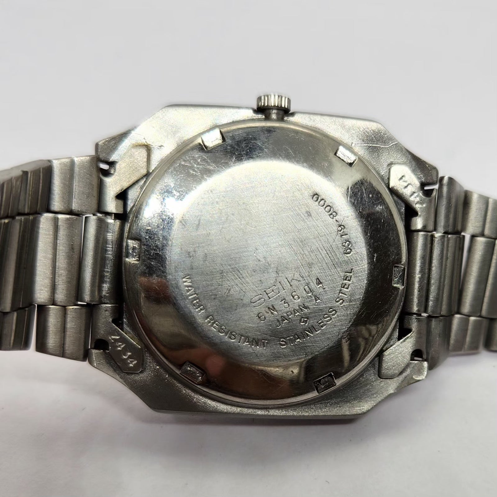 Vintage 1976 Original Seiko 5 Automatic 6319-8000 Silver face 21 Jewels Day-Date Japanese Men's Wrist Watch OG206