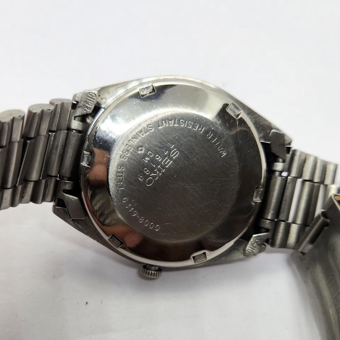 Vintage 1971 Original Seiko 5 Automatic 6119-8000 Black face 21 Jewels Day-Date Japanese Men's Wrist Watch OG208