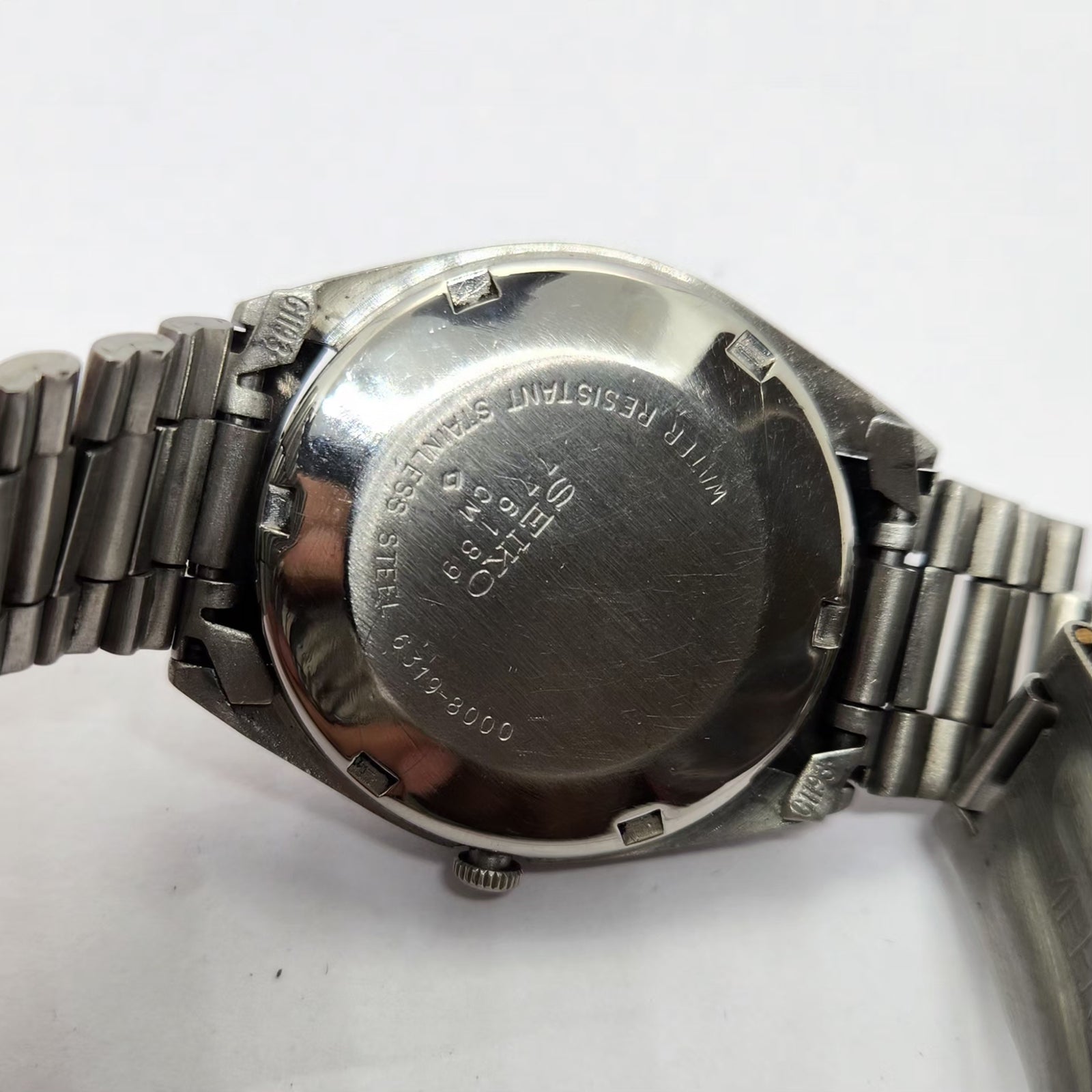 Vintage 1971 Original Seiko 5 Automatic 6119-8000 Black face 21 Jewels Day-Date Japanese Men's Wrist Watch OG208