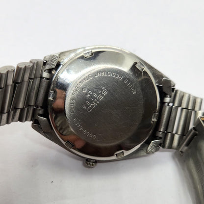 Vintage 1971 Original Seiko 5 Automatic 6119-8000 Black face 21 Jewels Day-Date Japanese Men's Wrist Watch OG208
