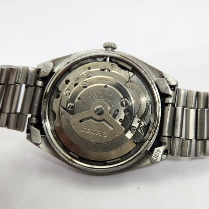 Vintage 1971 Original Seiko 5 Automatic 6119-8000 Black face 21 Jewels Day-Date Japanese Men's Wrist Watch OG208