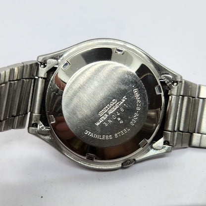 Vintage 1983 Original Seiko 5 Automatic 6309-8230 Silver face 17 Jewels Day-Date Japanese Men's Wrist Watch OG210
