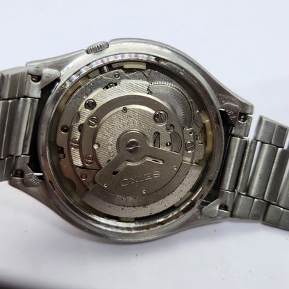 Vintage 1983 Original Seiko 5 Automatic 6309-8230 Silver face 17 Jewels Day-Date Japanese Men's Wrist Watch OG210