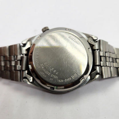 Vintage 1980 Original Seiko 5 Automatic 7s26-3100 Blue face 17 Jewels Day-Date Japanese Men's Wrist Watch OG211