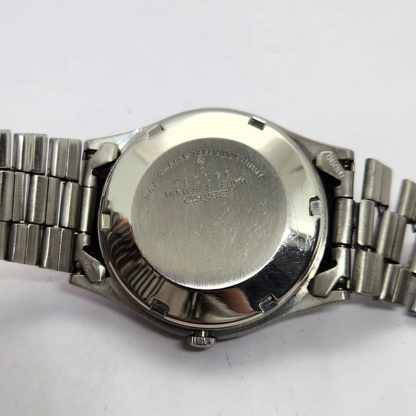Vintage 1985 Original Seiko 5 Automatic 6309-523A Black 17 Jewels Day-Date Japanese Men's Wrist Watch OG212