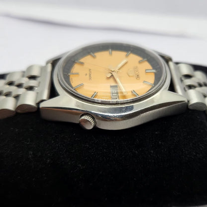 Vintage 1976 Original Seiko 5 Automatic 7009-8040 Gold face 17 Jewels Day-Date Japanese Men's Wrist Watch OG213