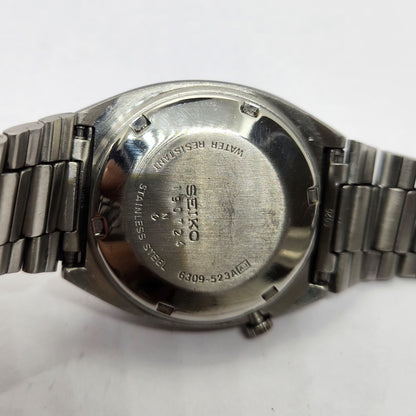 Vintage 1981 Original Seiko 5 Automatic 6309-523A White face 17 Jewels Day-Date Japanese Men's Wrist Watch OG214