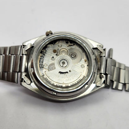 Vintage 1981 Original Seiko 5 Automatic 7S26-03E0 Black face 21 Jewels Day-Date Japanese Men's Wrist Watch OG218