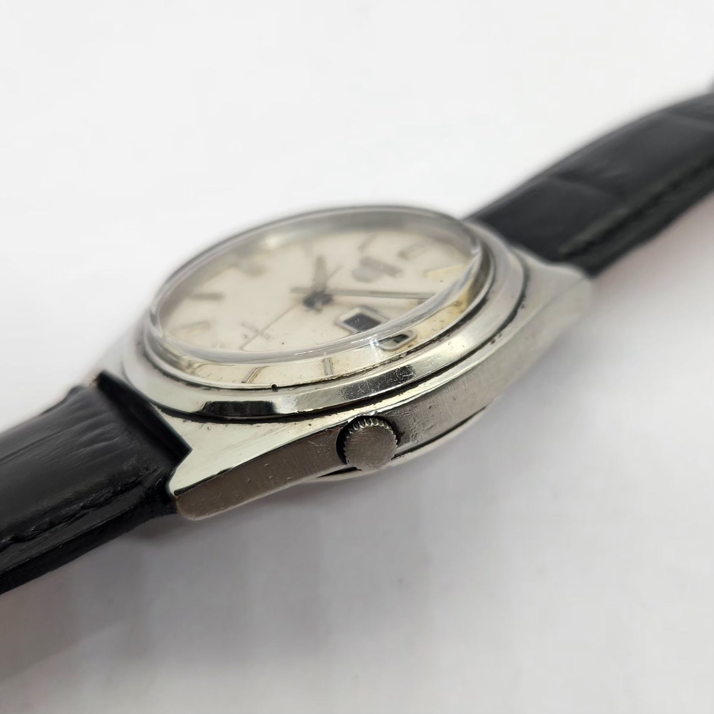 Vintage 1984 Original Seiko 5 Automatic 7009-8750 Silver Face 17 Jewels Day-Date Japanese Men's Wrist Watch OG221