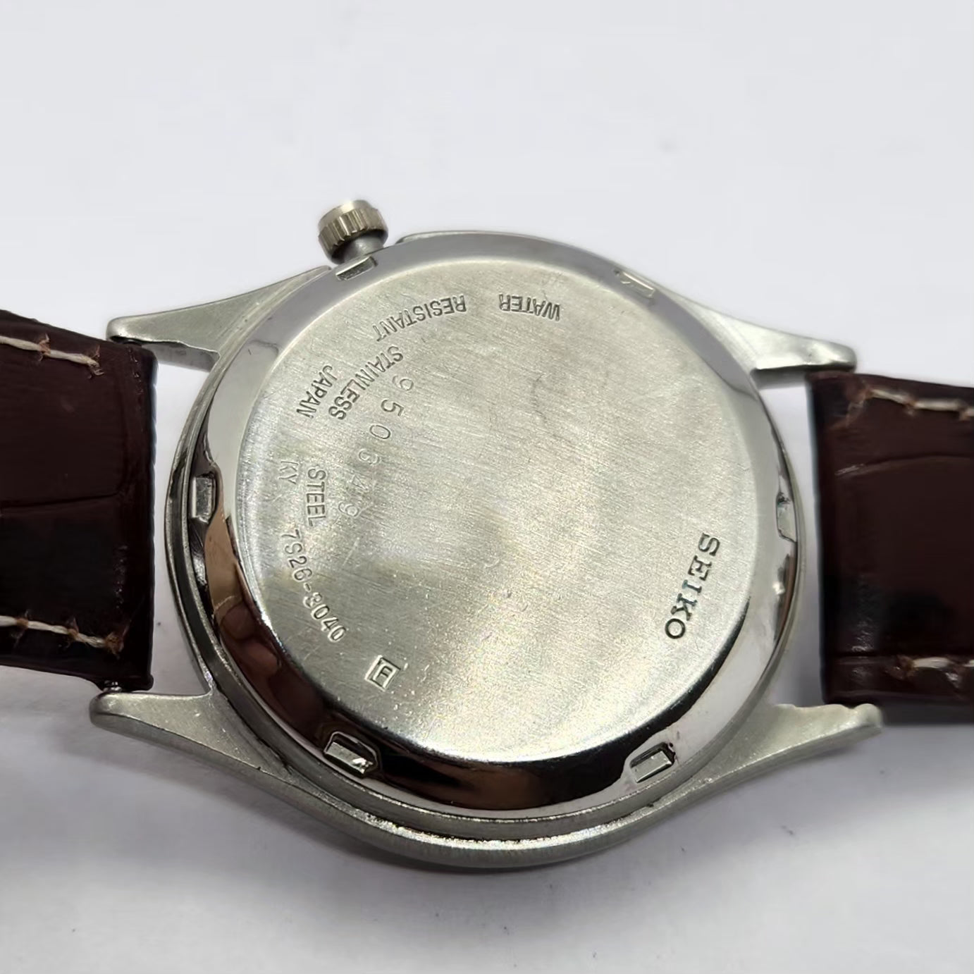 Vintage 1981 Original Seiko 5 Automatic 7S26-3040 Yellow face 21 Jewels Day-Date Japanese Men's Wrist Watch OG223