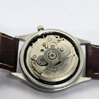 Vintage 1981 Original Seiko 5 Automatic 7S26-3040 Yellow face 21 Jewels Day-Date Japanese Men's Wrist Watch OG223