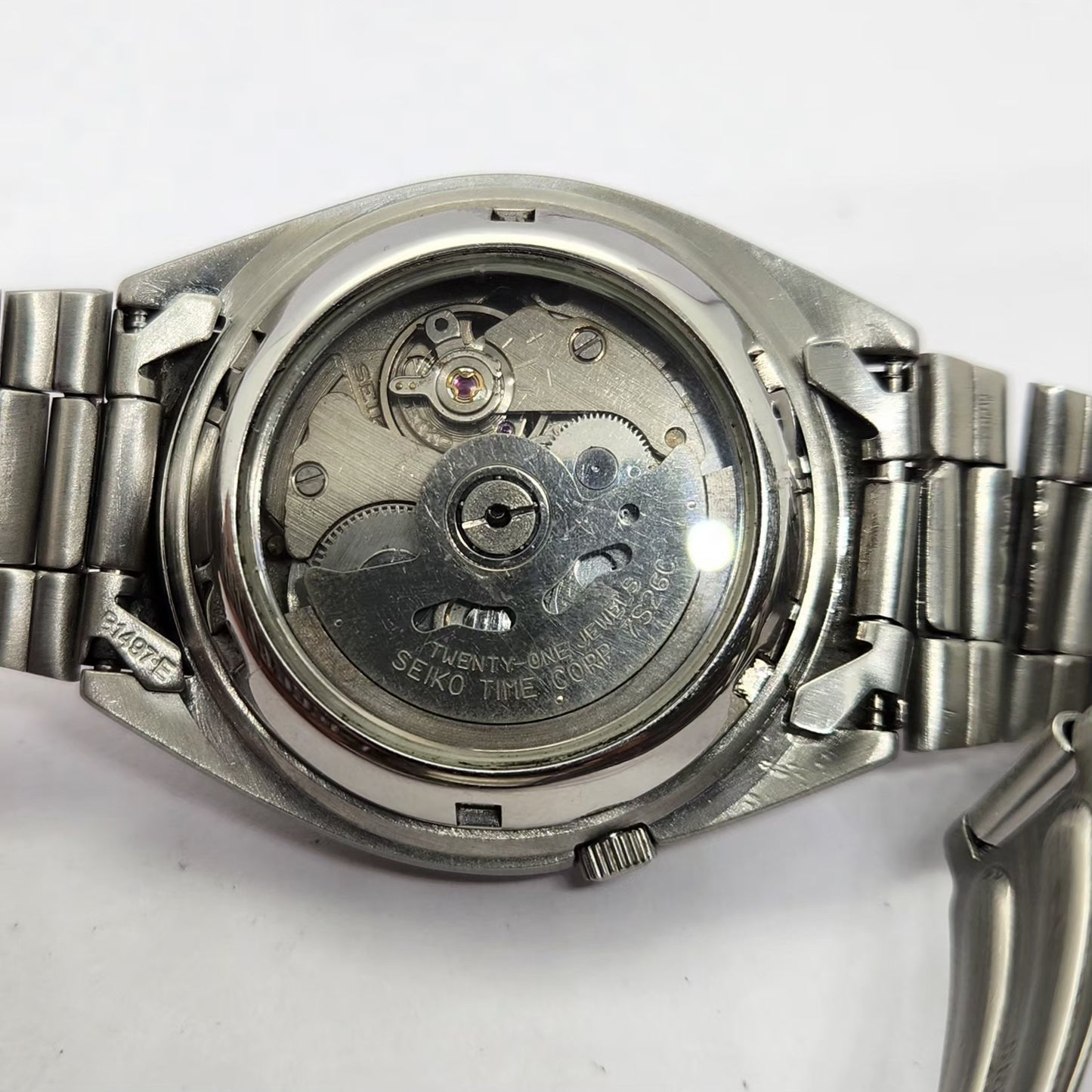 Vintage 1981 Original Seiko 5 Automatic 7S26 Black Face 17 Jewels Day-Date Japanese Men's Wrist Watch OG220
