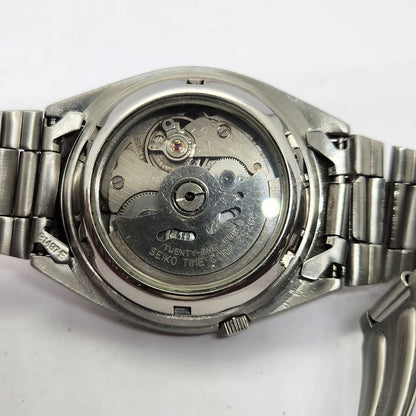 Vintage 1981 Original Seiko 5 Automatic 7S26 Black Face 17 Jewels Day-Date Japanese Men's Wrist Watch OG220