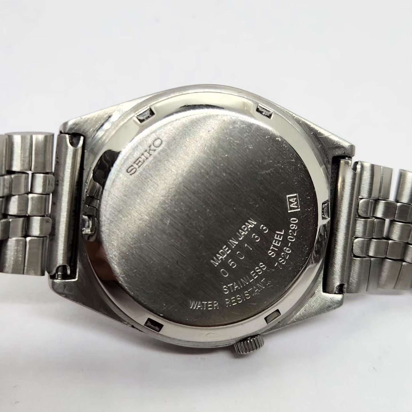 Vintage 1981 Original Seiko 5 Automatic 7S26-0290 Black face 21 Jewels Day-Date Japanese Men's Wrist Watch OG215