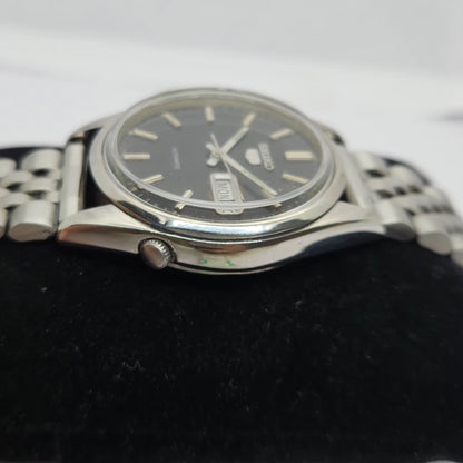 Vintage 1983 Original Seiko 5 Automatic 6309-8800 Black face 17 Jewels Day-Date Japanese Men's Wrist Watch OG217
