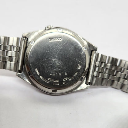 Vintage 1981 Original Seiko 5 Automatic 7s26-7030 White face 21 Jewels Day-Date Japanese Men's Wrist Watch OG220