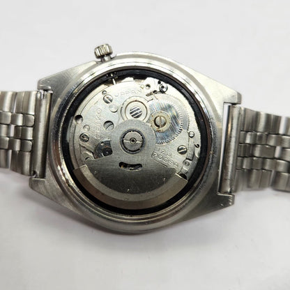 Vintage 1981 Original Seiko 5 Automatic 7009-3071 Silver face 17 Jewels Day-Date Japanese Men's Wrist Watch OG221